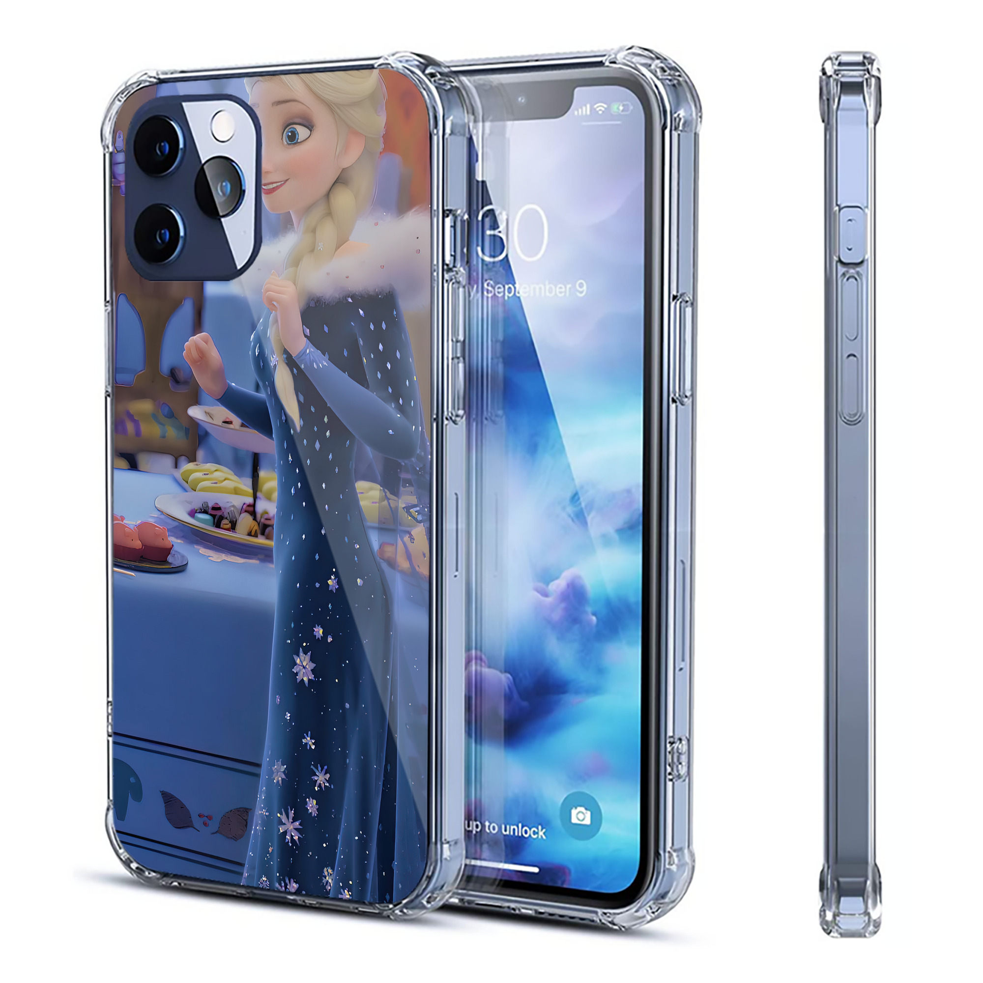 （画像用） アナと雪の女王 アンナ エルサ Frozen Anna Elsa 【iPhone 12シリーズ対応】透明スマホケース（クリアソフトケース）